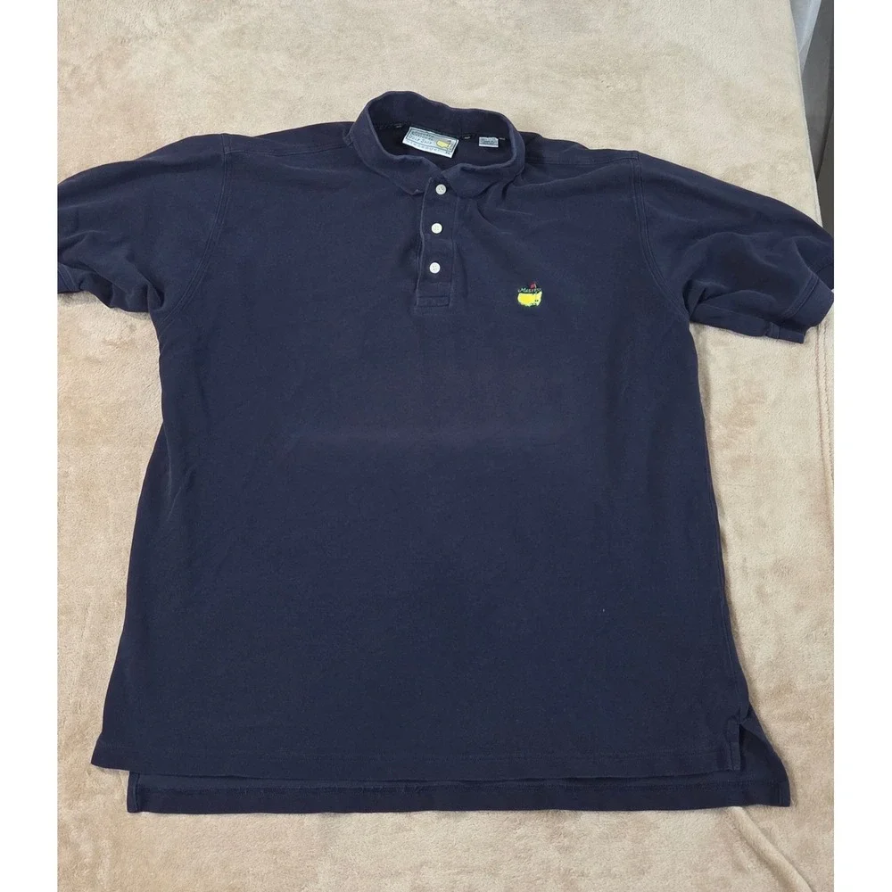 Vintage Slazenger The Masters Collection Polo Mesh Shirt Men's XL Navy Blue S/S